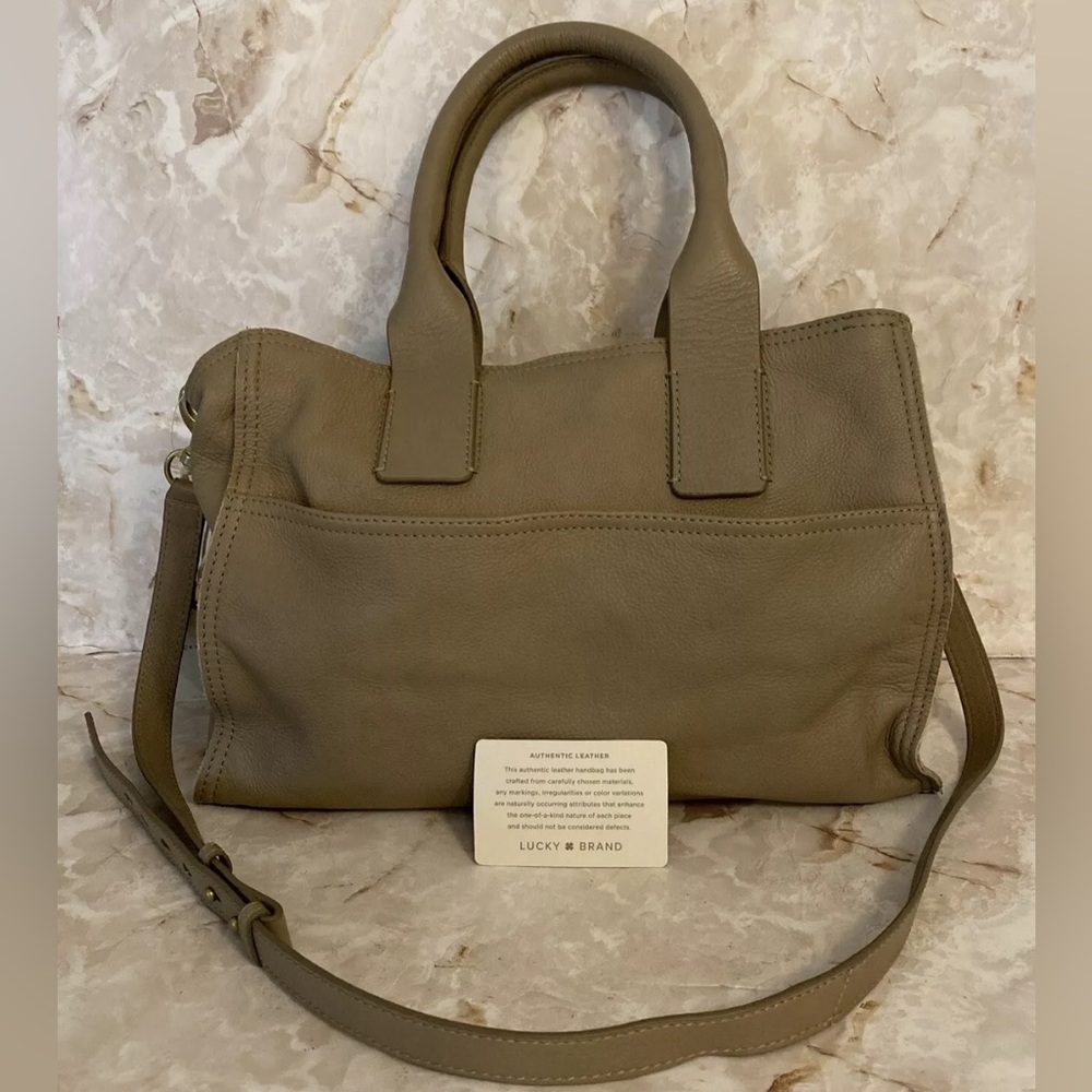 Women’s Lucky Brand Large Leather Handle Crossbody Bag Purse w/tags Preowned